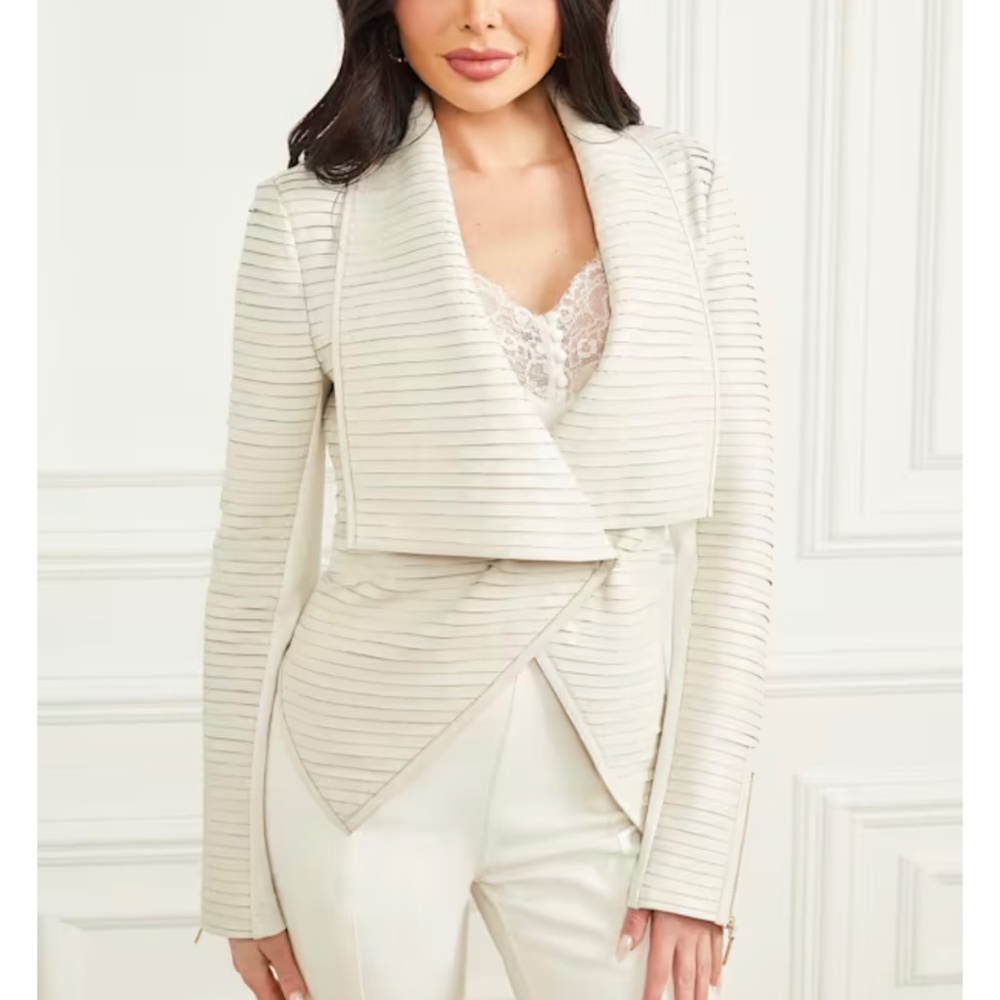 Marciano by Guess Shayna Drape Leather Jacket